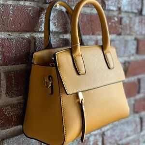 Mustard small weekender handbag